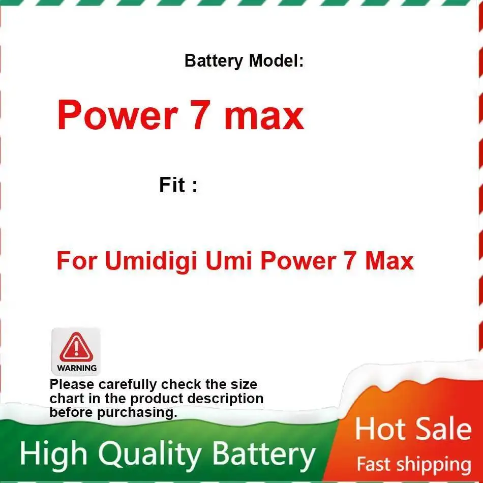 

Mobile Phone Battery For Umidigi Umi Power 7 Max 10000Mah Safe And Reliable