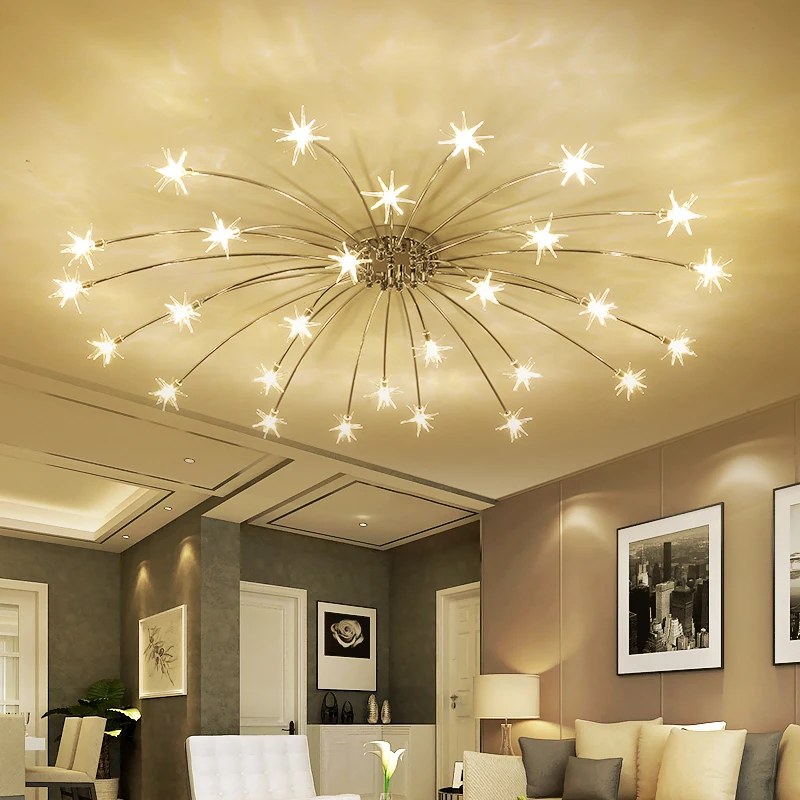 

Modern ICE Flower Glass Pendant Light Bedroom Kitchen Sky Star Crystal Pendant Lamp Designer Chandelier Lighting Fixtures