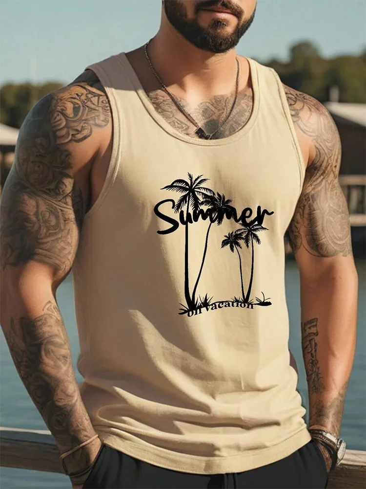 

Hawaiian Casual Fashion Men's Tank Top Summer Daily Street Men's Tank Top Outdoor Sports Men's Sleeveless T-shirt 3D Print