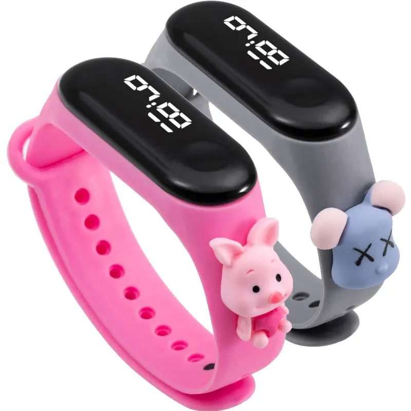 10 قطعة/الوحدة مقاوم للماء الأطفال LED ساعة ذكية في الهواء الطلق الرياضة سوار ساعة أطفال ساعة إلكترونية رقمية للفتيات الفتيان الهدايا