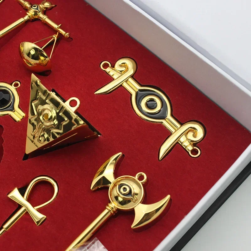 Yugioh Millennium Treasures Collar Colgante Colección de armas Conjunto Muto Yugi Golden Cosplay Llave del emperador Yu-Gi-Oh! Regalos