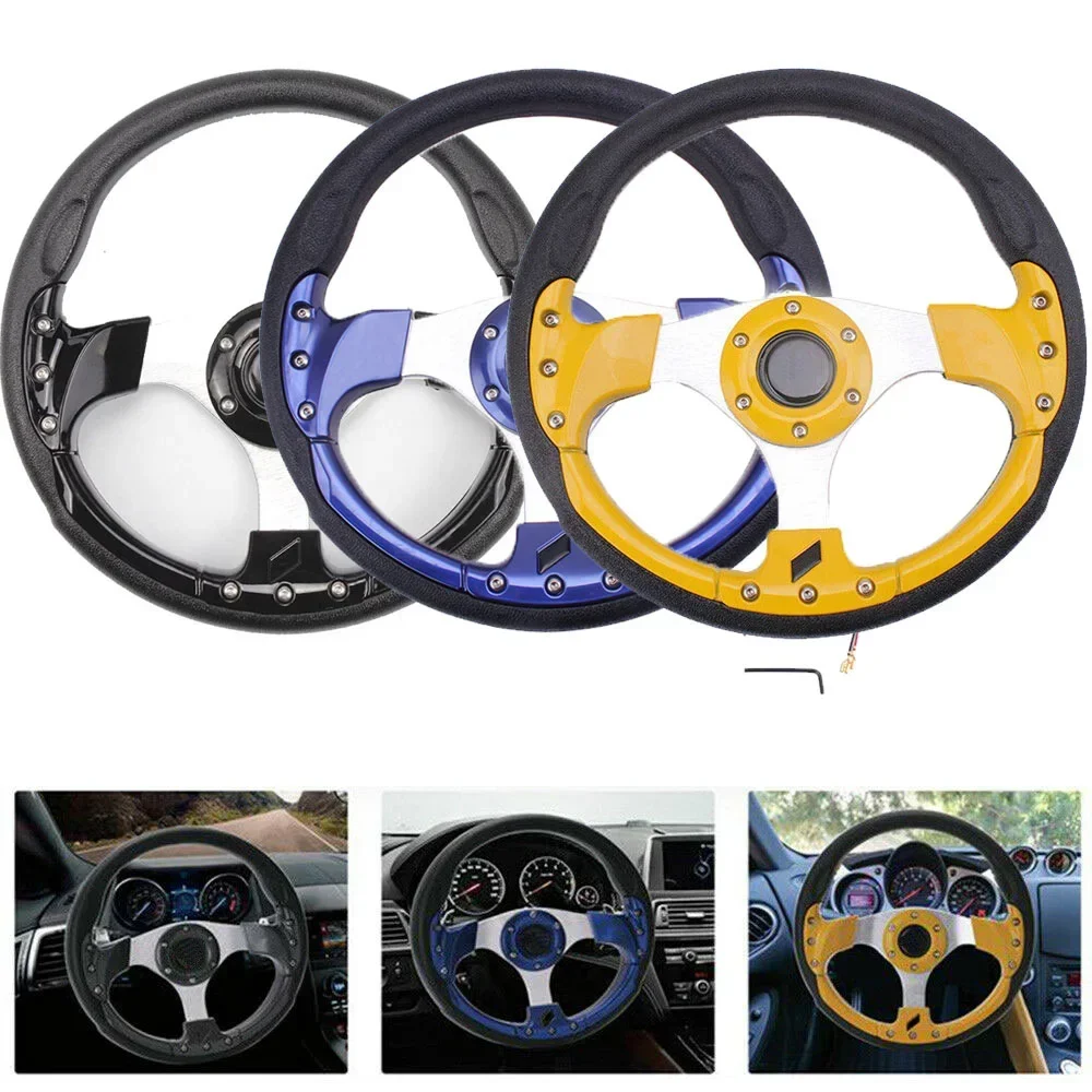 Universal 6 Bolt Car Steering Wheel 13 Inch 320mm Modification Racing Drifting Sport Game Steering Wheel With Horn Auto Parts