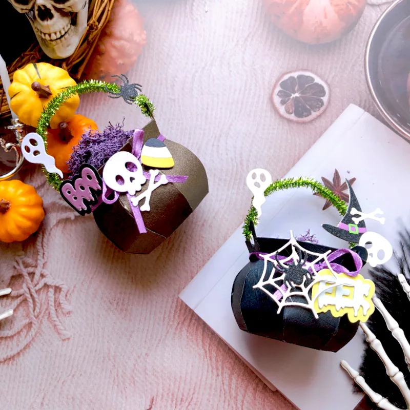 KLJUYP Halloween Gift Bag Metal Cutting Dies Stencils for DIY Scrapbooking/album Decorative Embossing DIY Paper Cards