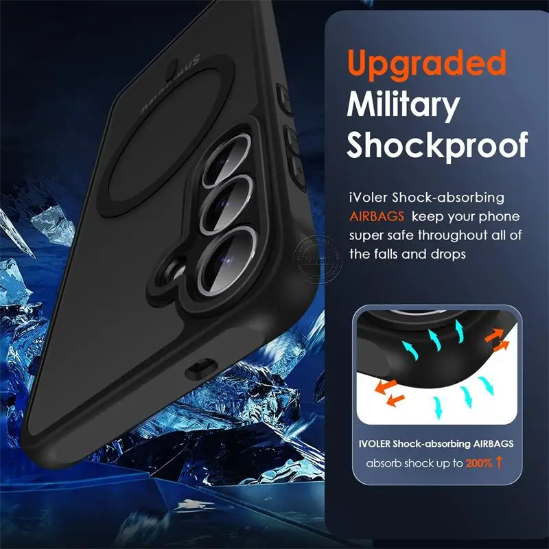 Magnetic Case For Magsafe Samsung Galaxy S25 S24 S23 S22 S21 FE Ultra Plus A07 A17 A05 A06 A14 A15 A16 A26 A35 A36 A54 A55 A56 - náhled 5