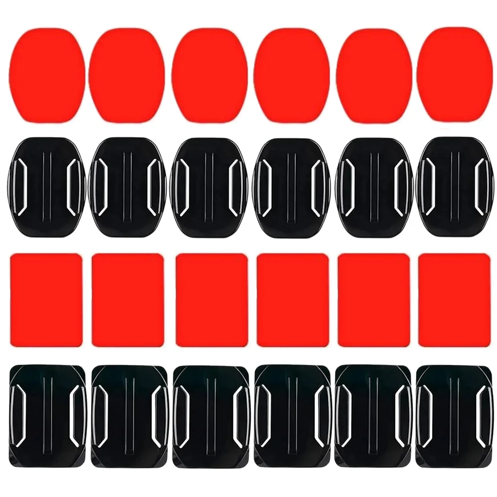 Sticker Adhesive With Flat Curved Mount Set for Go pro Gopro Hero13 12 11 10 9 8 Dji Action Camera Accessories Stickers Pack