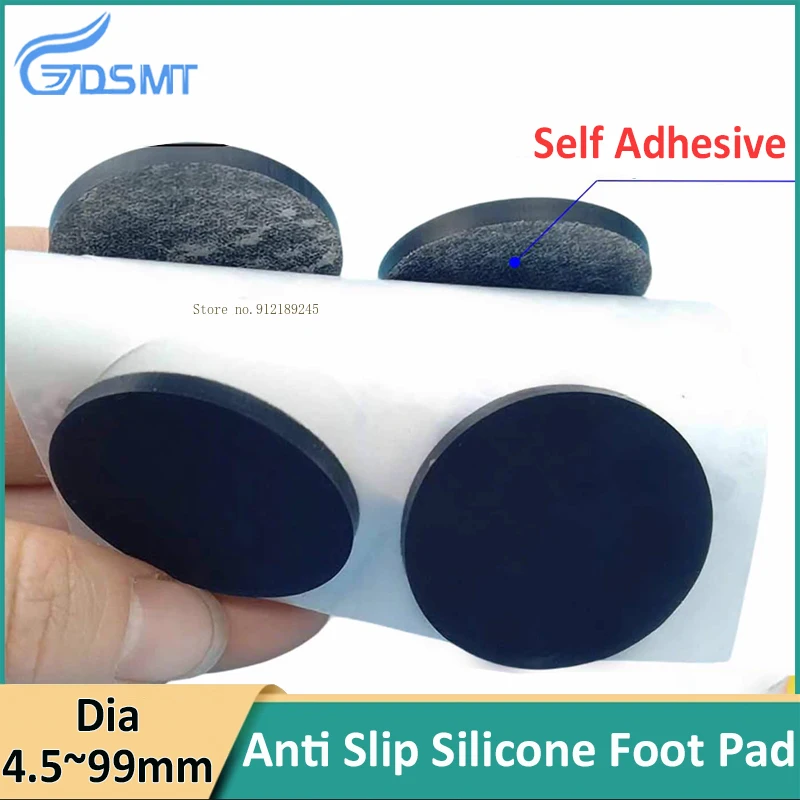 Round self-adhesive silicone rubber foot pads for furniture electrical crafts anti slip and shock-absorbing rubber mat