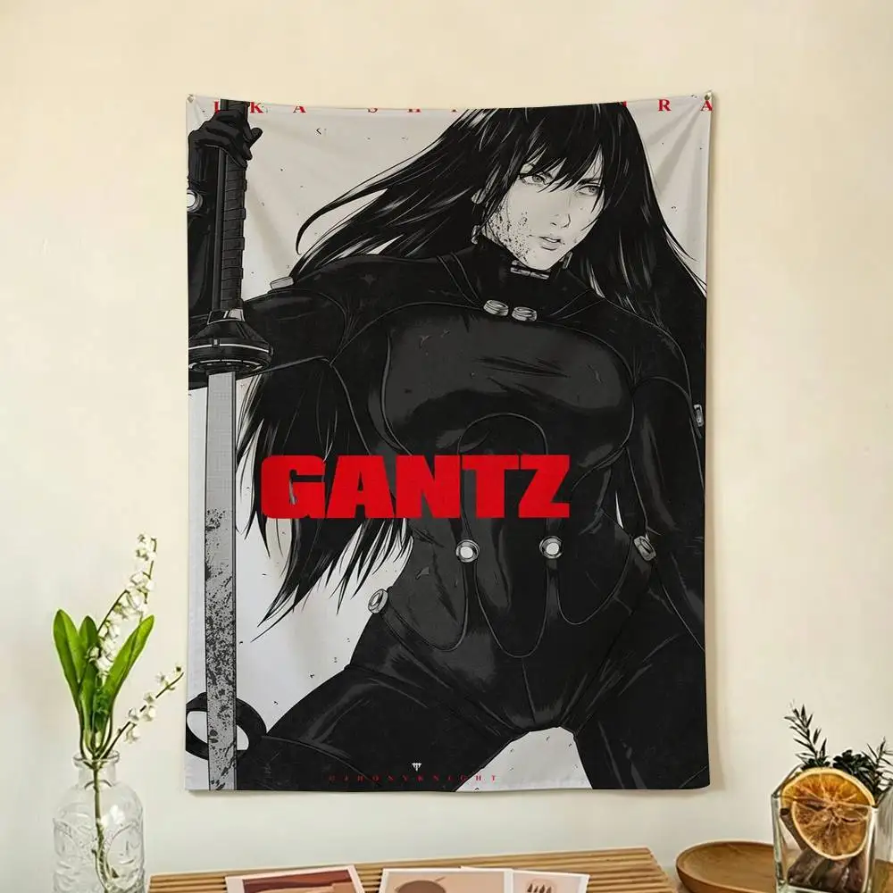 Japanese G-Gantz Battle Anime Flag Digital Printing Banner for Garage Wall Out Door Decoration