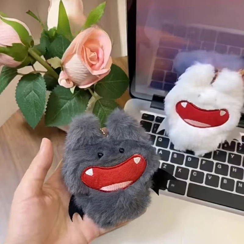 Kawaii 10cm pelúcia morcego chaveiro novo estilo de pelúcia bonito dos desenhos animados morcego boneca pingente boneca decoração chaveiro 1 pçs llaveros