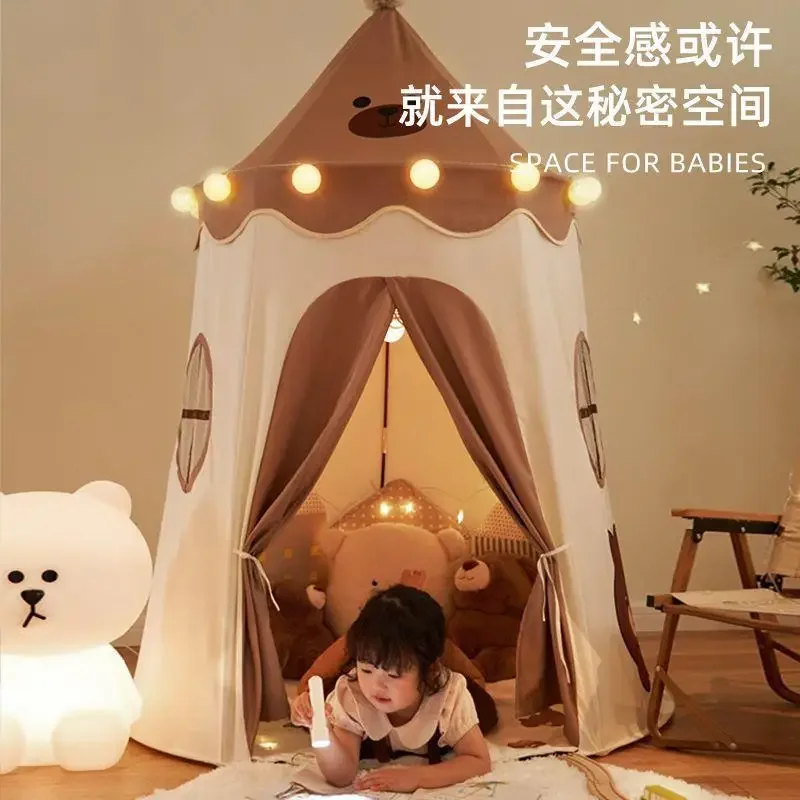 

Qiaole Bear Children'S Tent Indoor Household Baby Game House Boys And Girls Princess Castle Gift House Small House