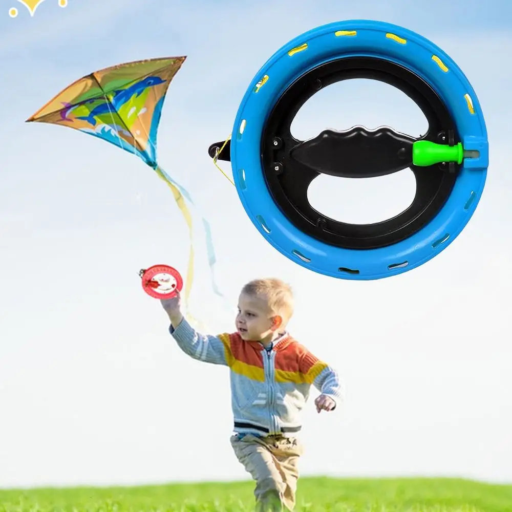 Poignée avec ficelle pour cerf-volant, outil de poignée, bobine de ficelle ronde bleue de 14/16/18cm, enrouleur de cerf-volant, roue de feu