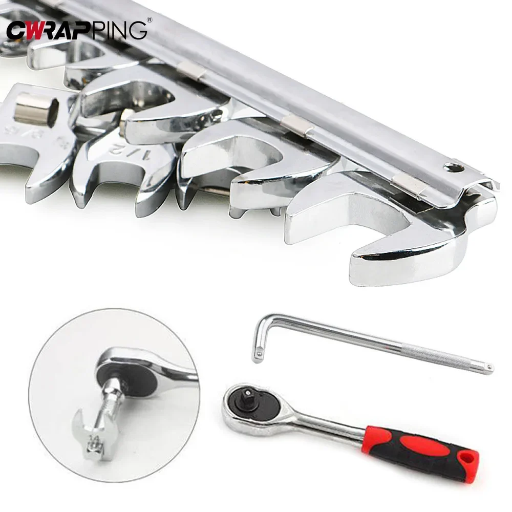 

10 шт., набор гаечных ключей Crowfoot, инструмент для снятия головки адаптера лома, полувал, инструмент для ремонта автомобиля, сноса для автомобиля, мотоцикла, дома, ремонта