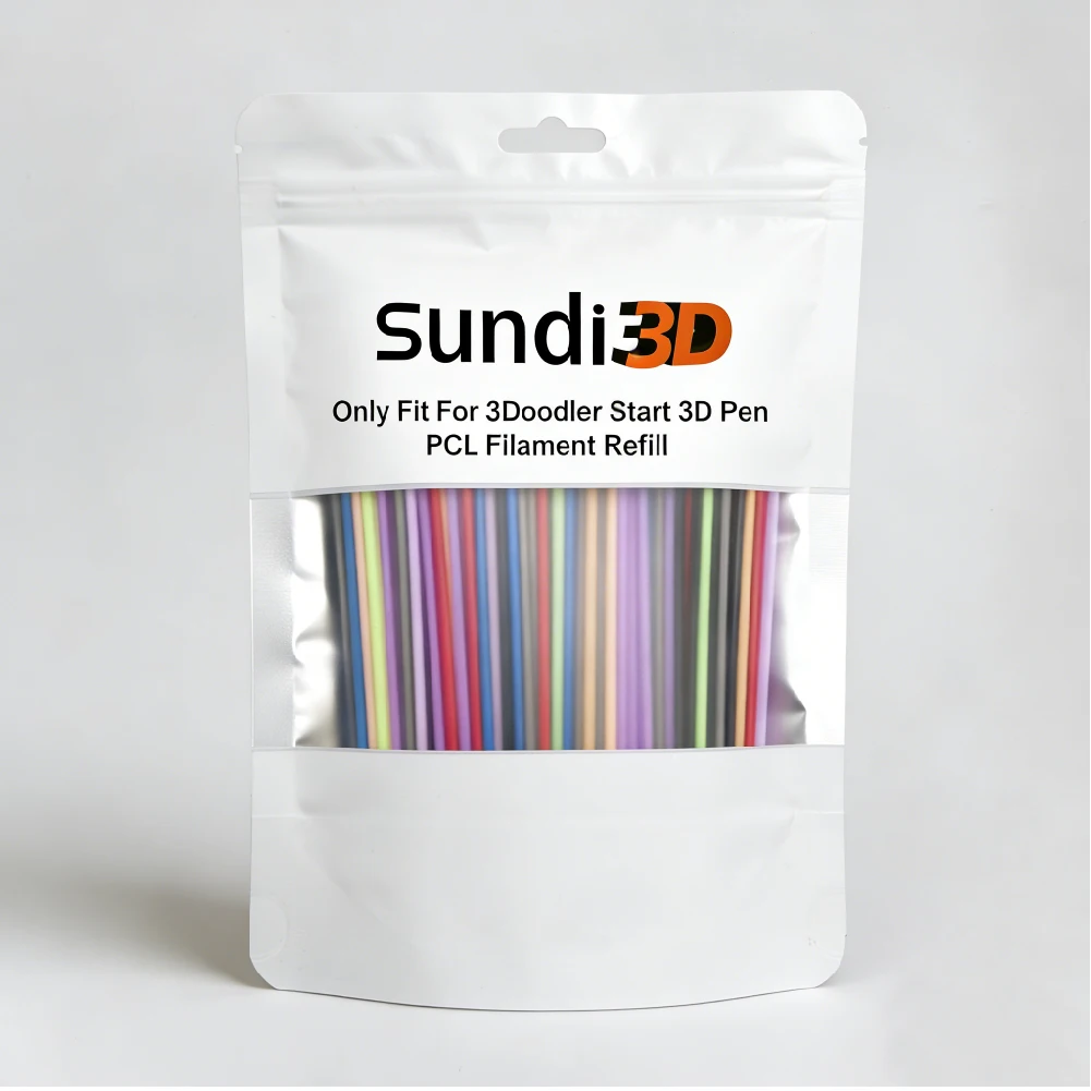 SUNDI® 2.5mm PCL 3D Pen Refill Filament, 310/620PCS 10 Colors Low Temp 3D Printing Supplies, Compatible with 3Doodler Start+