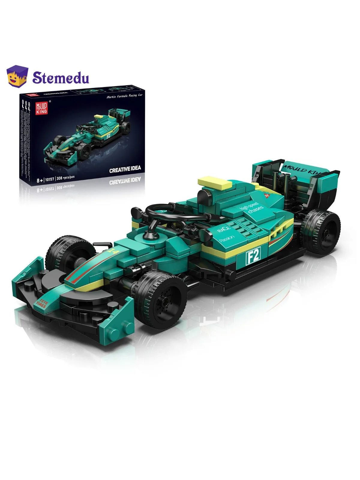 Mould King 10157 NO.MARTIN formule vitesse jouets Sport F-1 blocs de construction de voiture 308 pièces brique pour adultes jouets cadeau pour les enfants