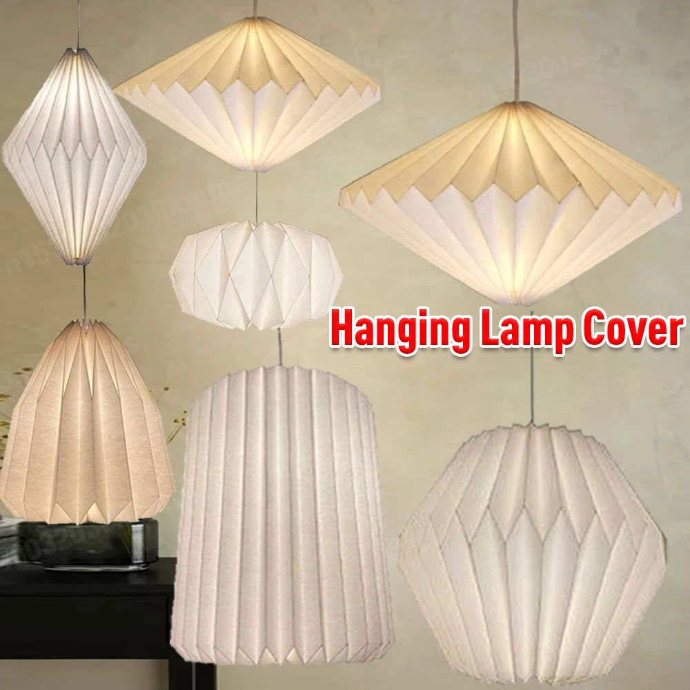 Hanging Lamp Cover Nordic Style Chandelier Lamp Shade Creative Paper Origami Ceiling Pendant Lampshade for Living Room Decor