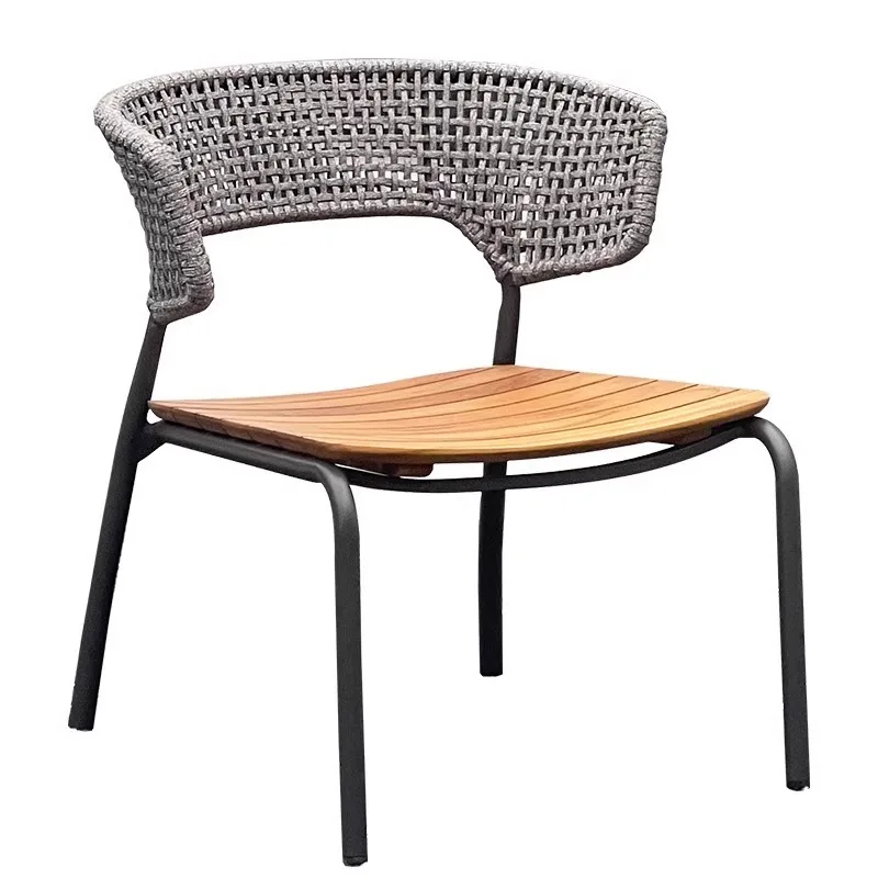 

Outdoor leisure tables and chairs courtyard villa small courtyard rope sofa single rattan chair homestay outdoor garden terrace