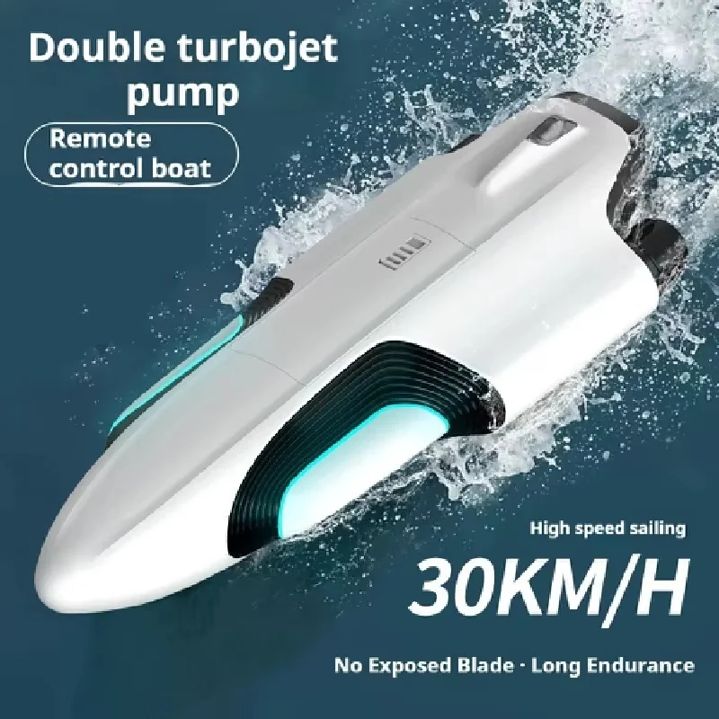 

Summer New S2 Remote Control Ship Double Vortex Spray High Speed Clipper Fast Boat Overturning Reset Water Toy Competitive Boat