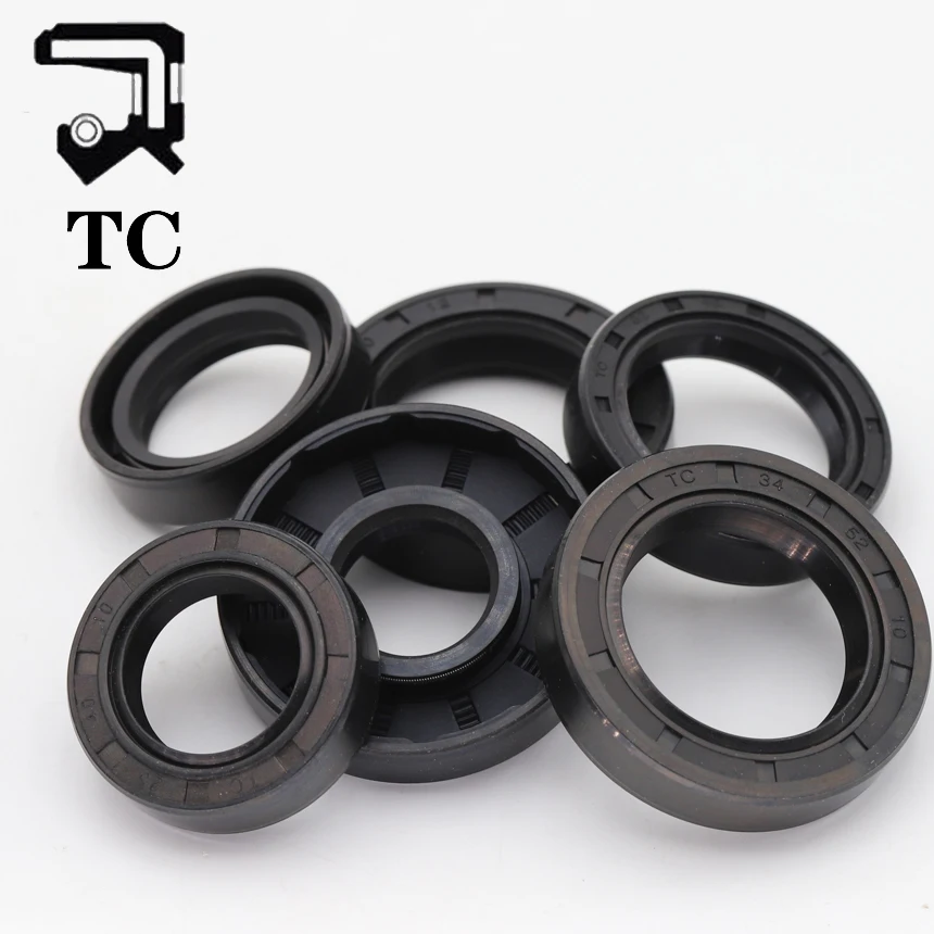 Tc tg4 58mm 60mm id schwarzer Nitril kautschuk nbr doppelt gerillt u Lippen Feder dichtung Ring dichtung Radial welle Skelett Öl dichtung