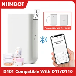 Niimbot D101 Mini Portable Sticker Bluetooth Printer Thermal Printer Stickers Self-Adhesive Label For Phone Tablet Office Home