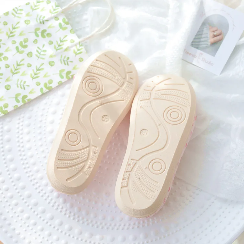 Lovely Dot Bow Spring and Autumn Home Confinement Shoes Soft Soled Non Slip Summer Plush Slippers Pregnant Postpartum Women Girl