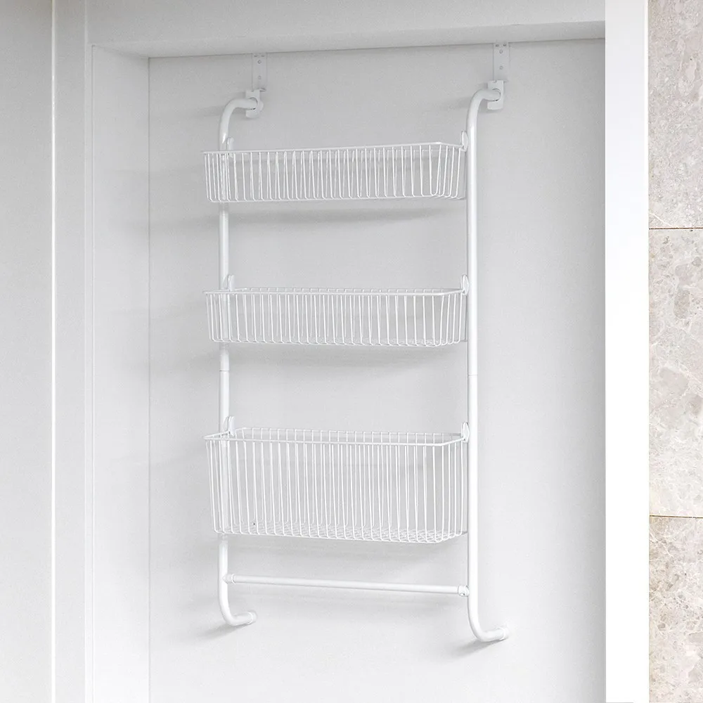 Nova Living Wire 3-Tier متعدد الأغراض باب معلق رف تخزين سهل DIY رف معدني