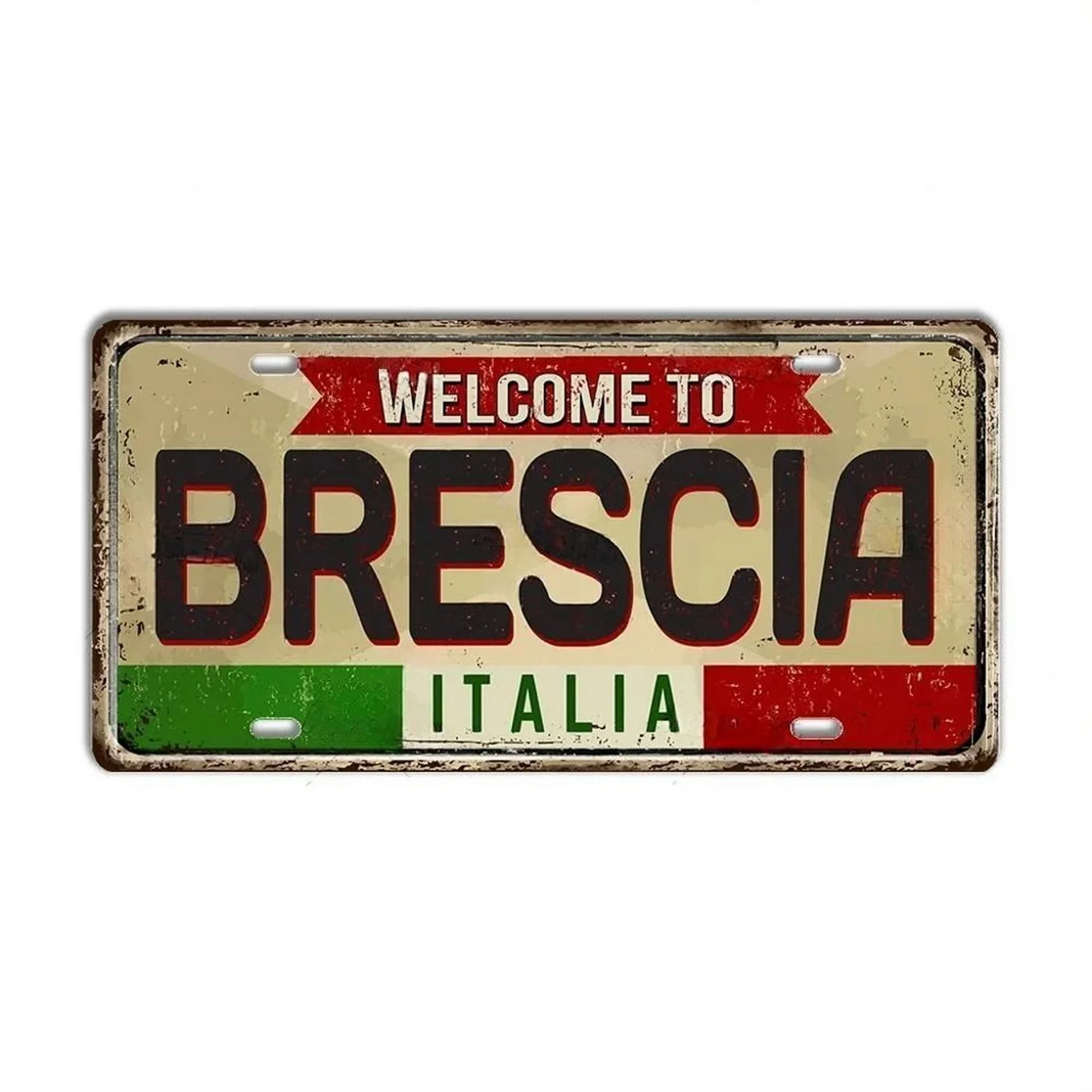 Italy License Plates for Wall Art Decoration Metal Tin Signs Vintage Tags Metal Automotive Signs For Cafe Bar Club Garage Pubs