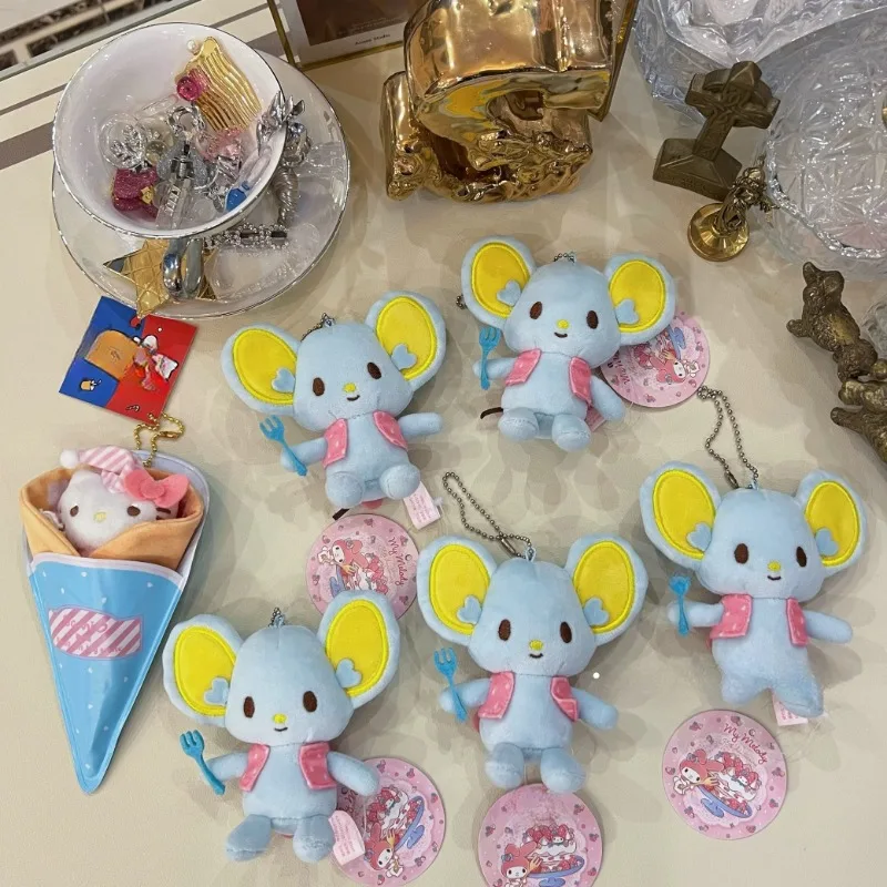 새로운 마이멜로디 가장 친한 친구 포크 플란드르 마우스 마이 스위트 피아노 봉제인형 열쇠고리 가방 펜던트 가방 액세서리 생일 선물