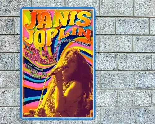 Janis Joplin Sign Aluminum Metal 8