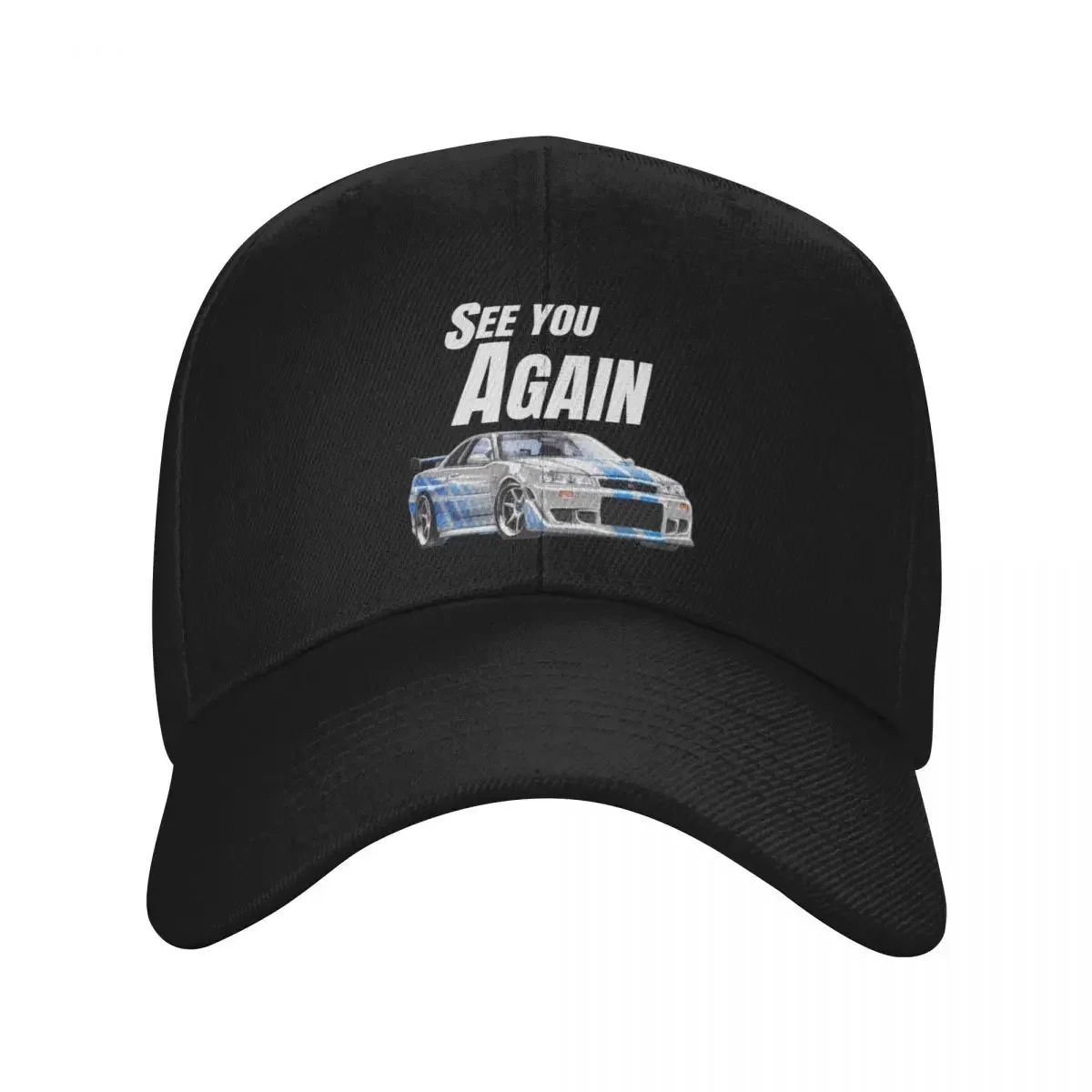 See you Again { fast and furious R34 GTR } Baseball Cap Beach Bag fishing hat Mens Caps Women's