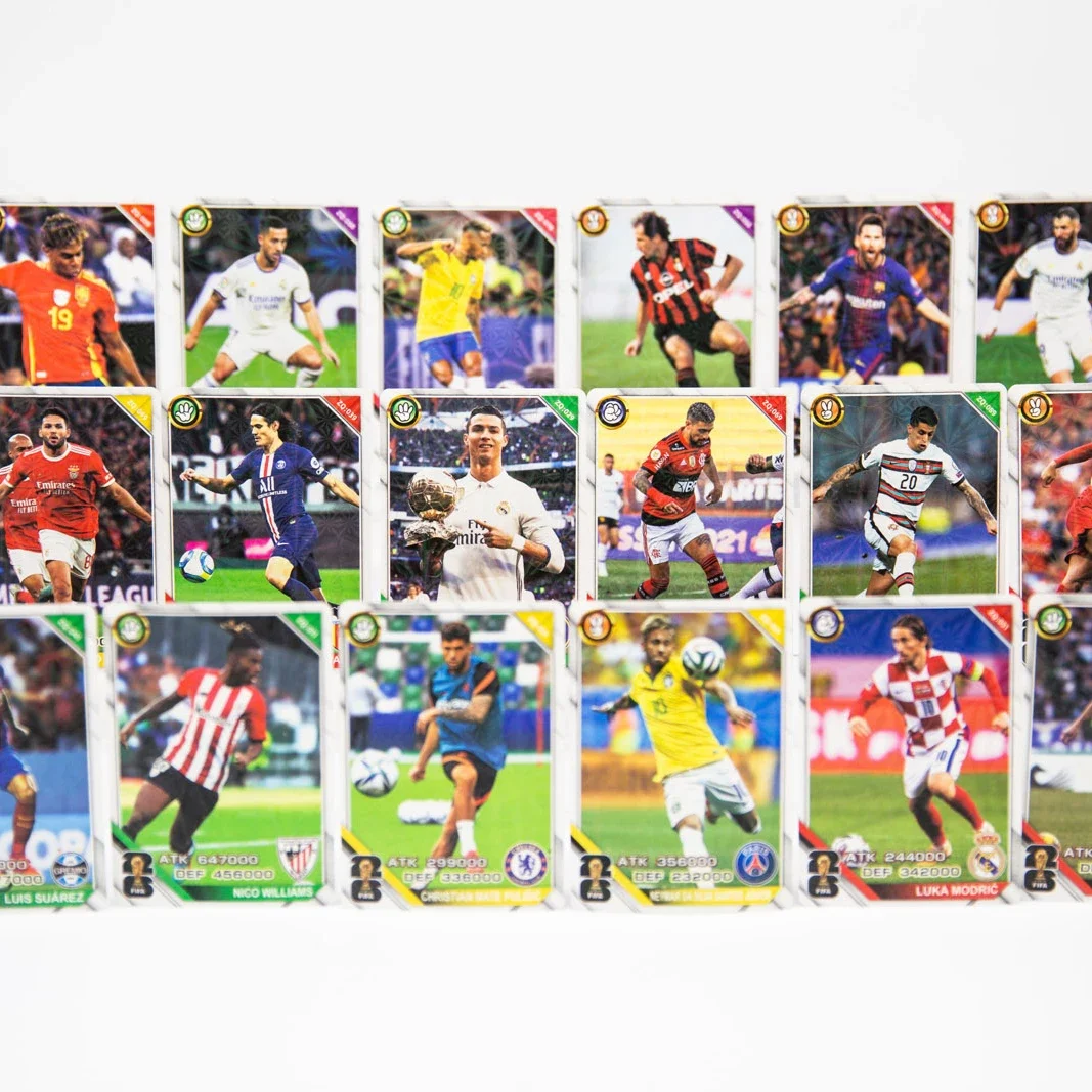 

2025 Worlds Football Player Star Cards Soccer Stars Limited Cards Collection PTCG 288pcs Fans Trading Card Games Kids Gift