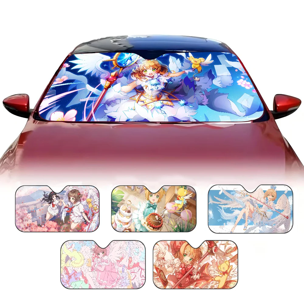 Anime cartes Captors Sakuras pare-brise voiture pare-soleil drôle Animal pare-brise fenêtre solaire voitures rayons pliants pare-soleil protecteur