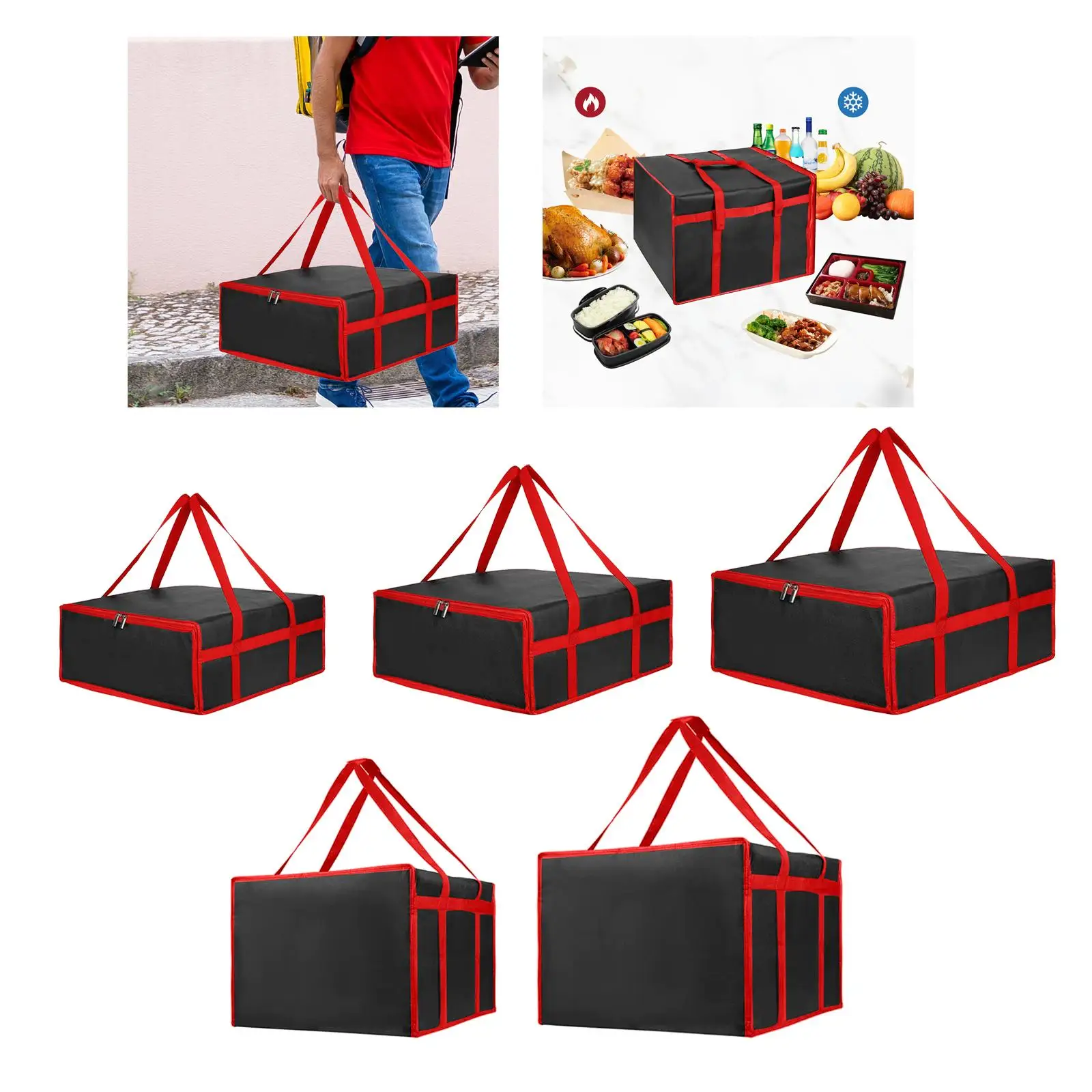 Isolierte Versandtasche, wiederverwendbare Lebensmittelliefertasche für Camping, Picknick im Freien