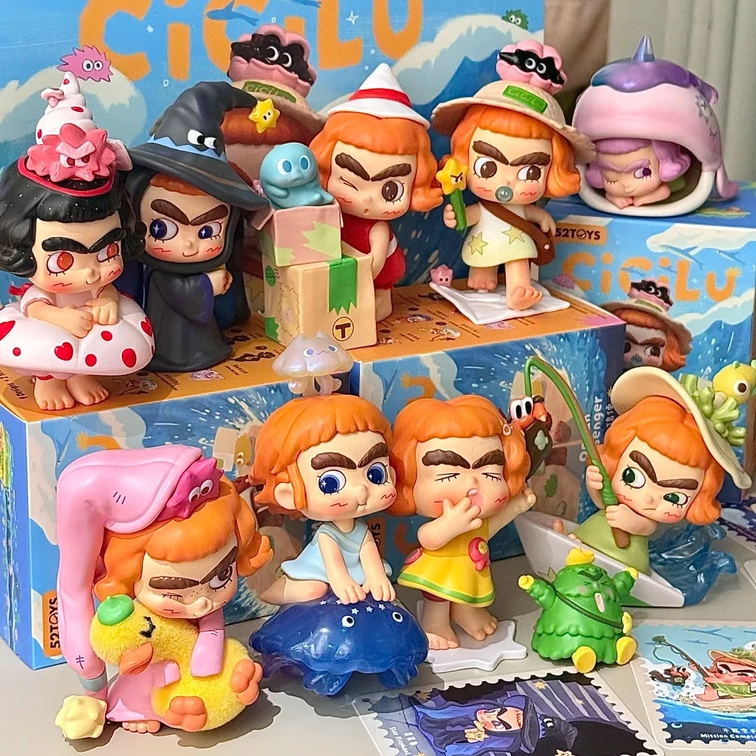 

Новый 52TOYS Cicilu Ocean Messenger Series слепая коробка милая кукла Cicilu офисный настольный компьютер украшение чехол-сюрприз подарочные игрушки