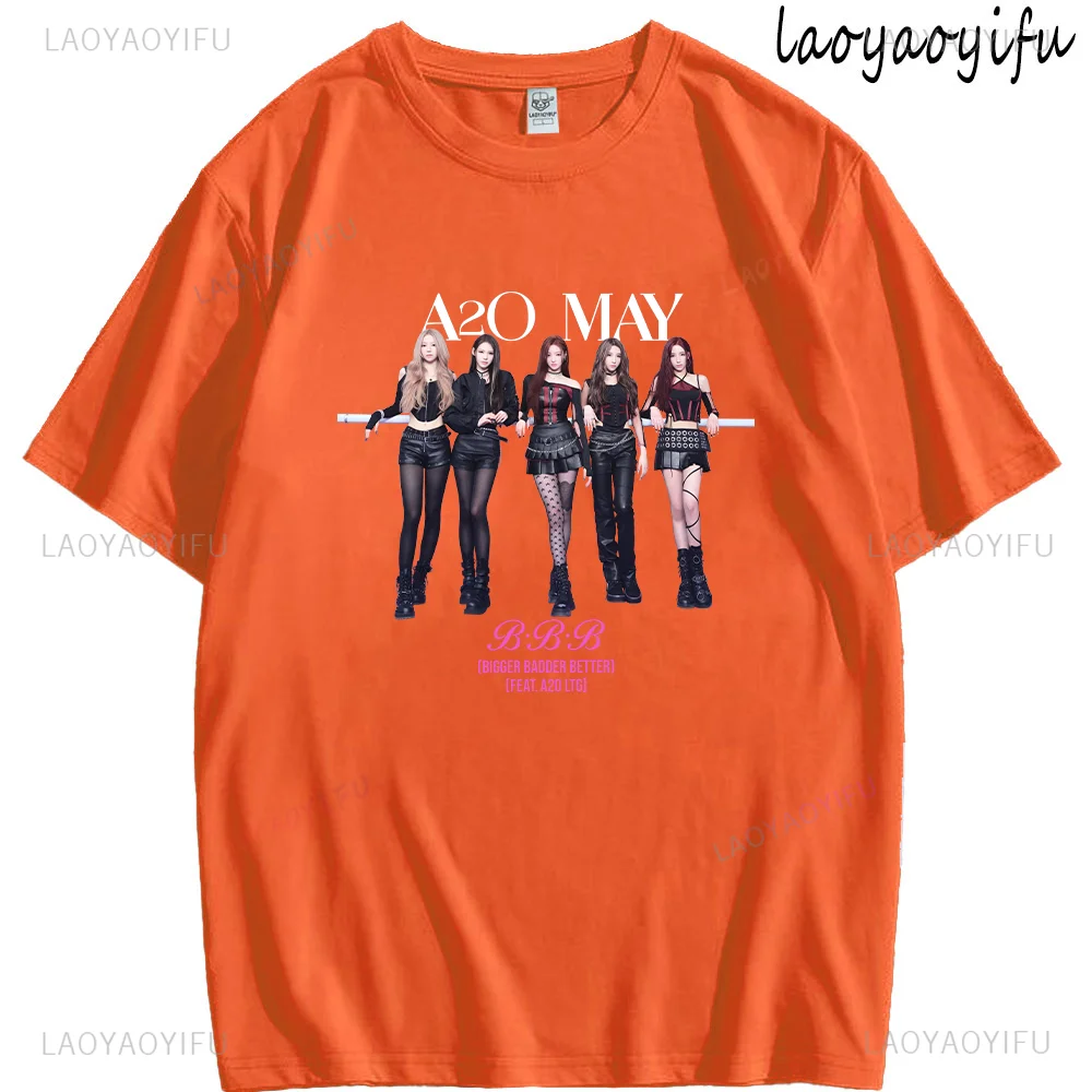 تي شيرت نسائي Kpop A2O مايو مطبوع تي شيرت قطني جرافيك بنمط BBB تي شيرت محب ملابس الشارع الشهير Ropa Hombre Mujer بأكمام قصيرة #2