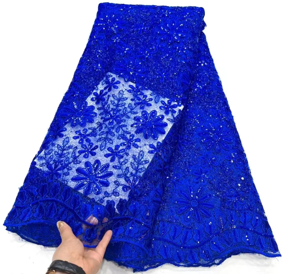 

Multicolor Water Soluble Net Sequins Lace African Lace Fabric High Quality Cord Guipure Lace Fabric Embroidery For Women Party