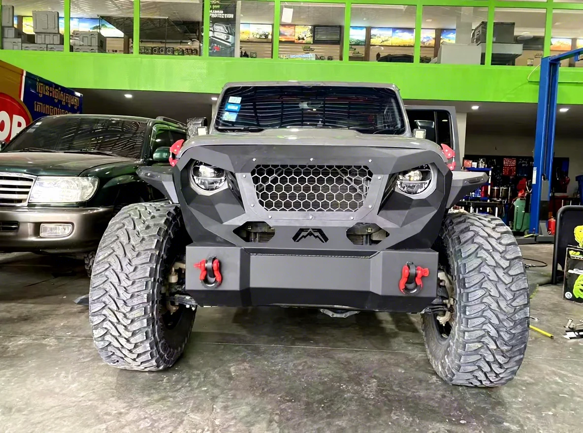 2007-2017 4x4 Auto Accessories Grille with Short Bumper for JEEP WRANGLER JK/JL/JT 4