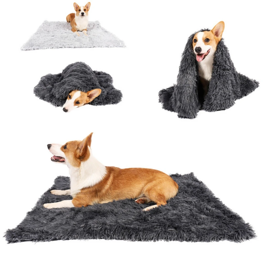 

Fluffy Plush Blanket for Large Dogs and Cats, Warm Sleeping Mat, Puppy and Cat Bed, Small and Large Dogs