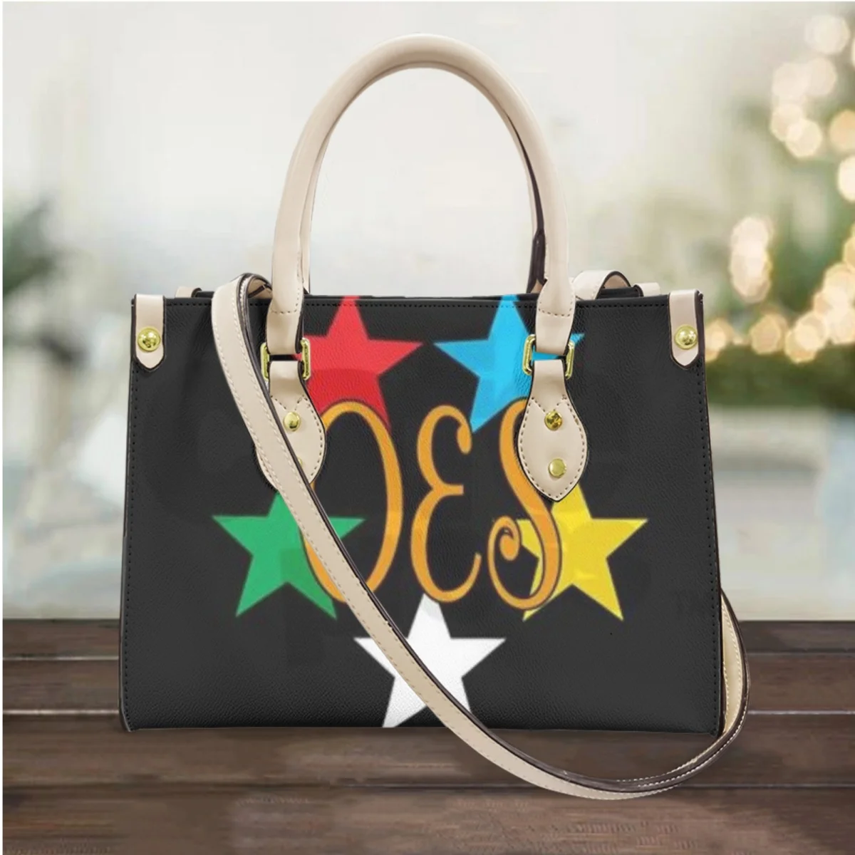 

Long Shoulder Strap Ladies Messenger Bag Greek Sorority Order of The Eastern Star Brand Designer Retro PU Leather Small Tote Bag