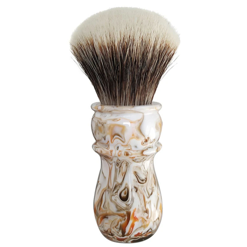 

Dscosmetic Fan 28 мм Кофейная плотная и гелевая мачурианская двухдиапазонная щетка для бритья волос барсука