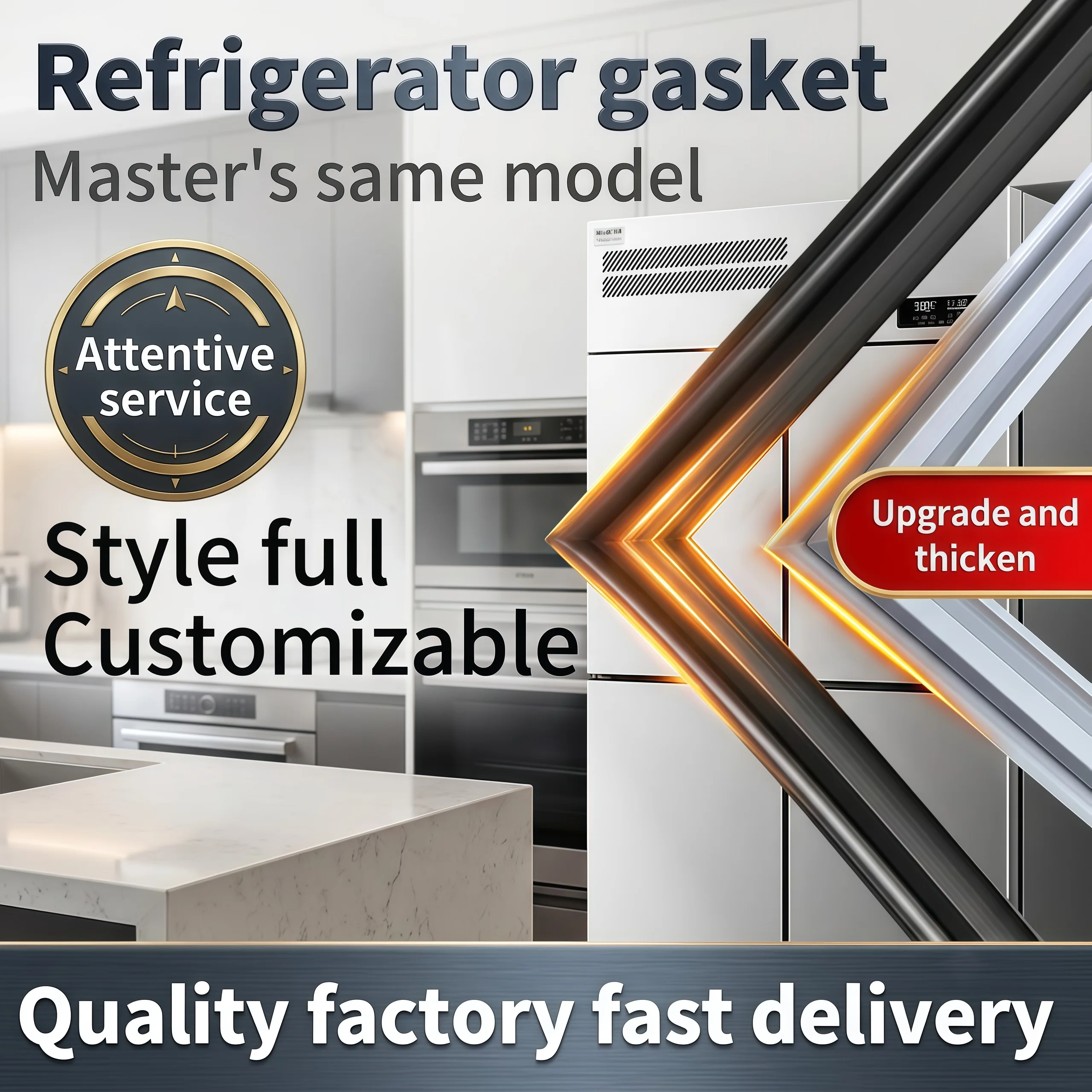 2M Custom PVC Commercial Freezer Door Seal Strip Magnetic Replacement Deep Chest Freezer Gasket Universal Weatherstrip