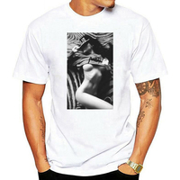 Sexy Hat Girl Naked On The Bed T-shirt Top Women Tee Gifts Dropshipping