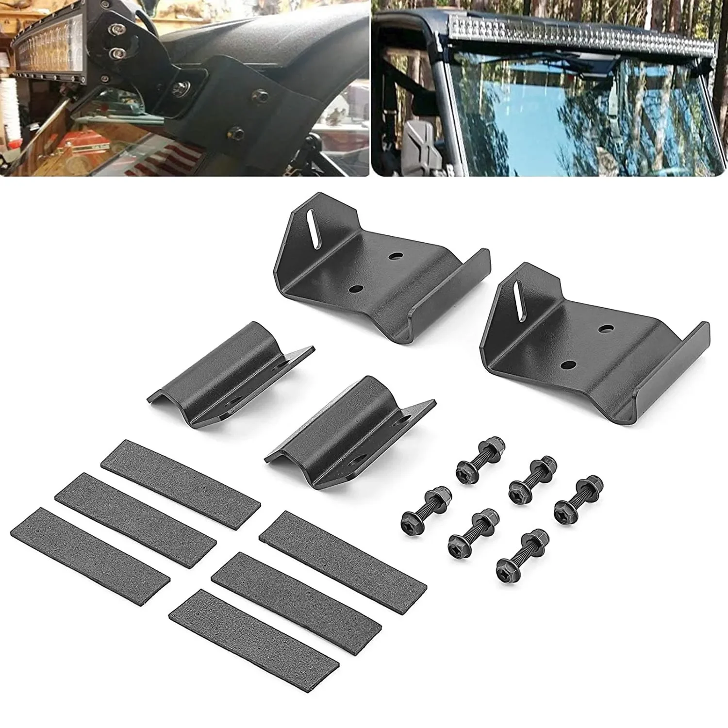 50-inch-curved-straight-led-mounting-brackets-upper-front-windshield-fits-on-2013-2020-polaris-ranger-500-570-xp900-xp1000