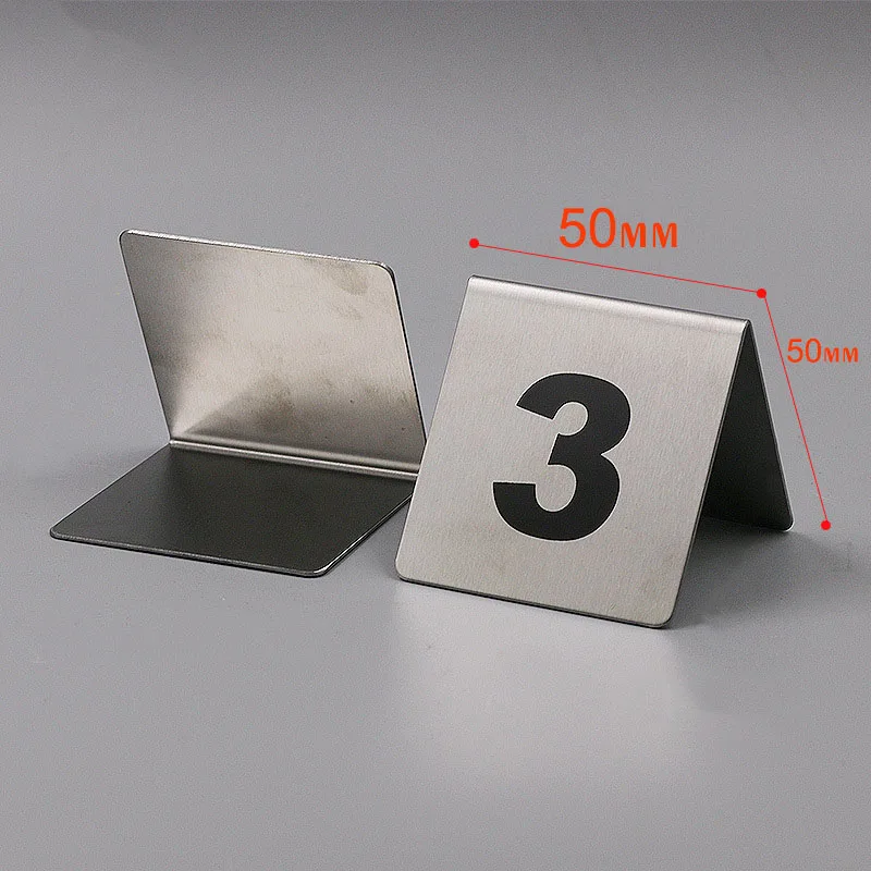 5 قطعة مزدوجة الجانبين الفولاذ المقاوم للصدأ الجدول أرقام 1-25 علامات لوحات مطعم مقهى بار مكان الجدول ماركر مكتب حاملي بطاقات أرقام
