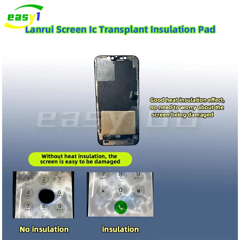 LANRUI Screen IC transplant insulation pad work pad high temperature protection repair mobile phone screen work repair tool