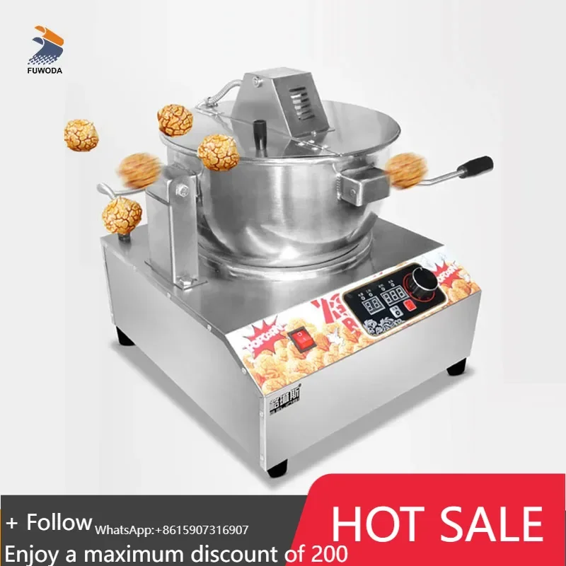 

Professional Popcorn Making Machine Electric Ball Shaped Popcorn Maker Stainless Steel 1KG Production Commercial Snack Equipment
