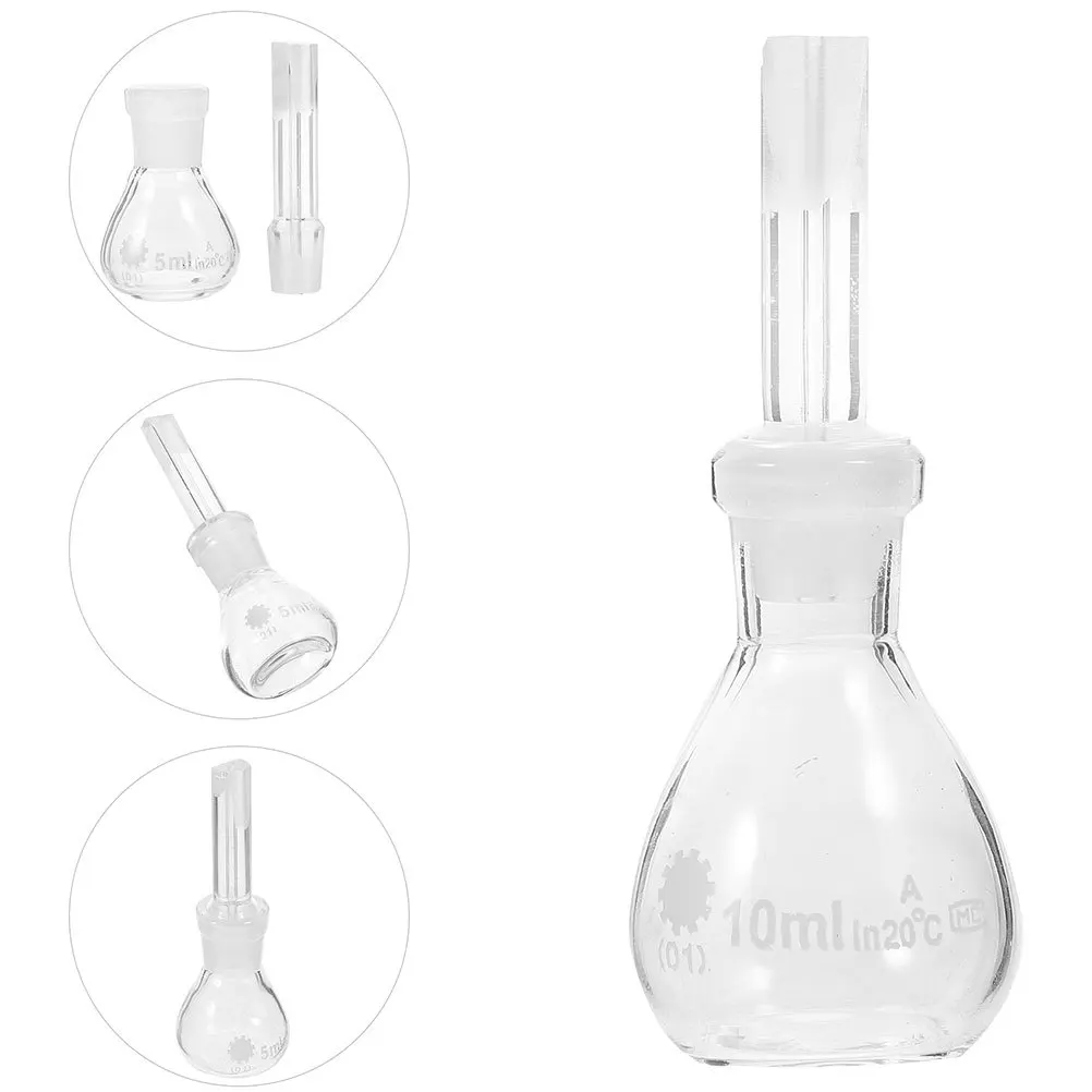 

Laboratory Glass Pycnometer Reliable Glass Bottle Stopper Simple Operation Density Testing Reagent Storage Bottle