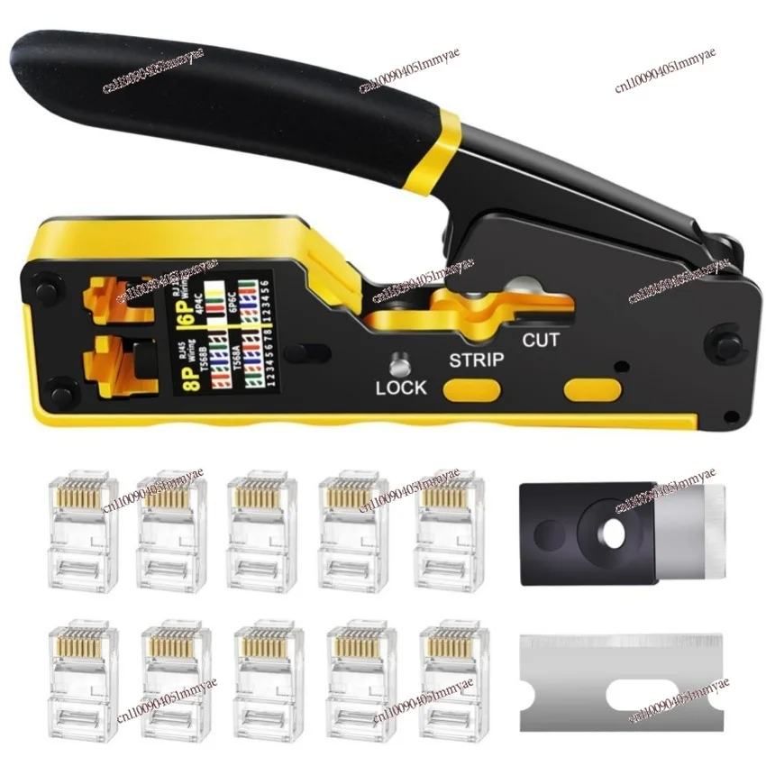 

Multifunctional mesh pliers Super five types of crystal head blade matching combination through hole pliers