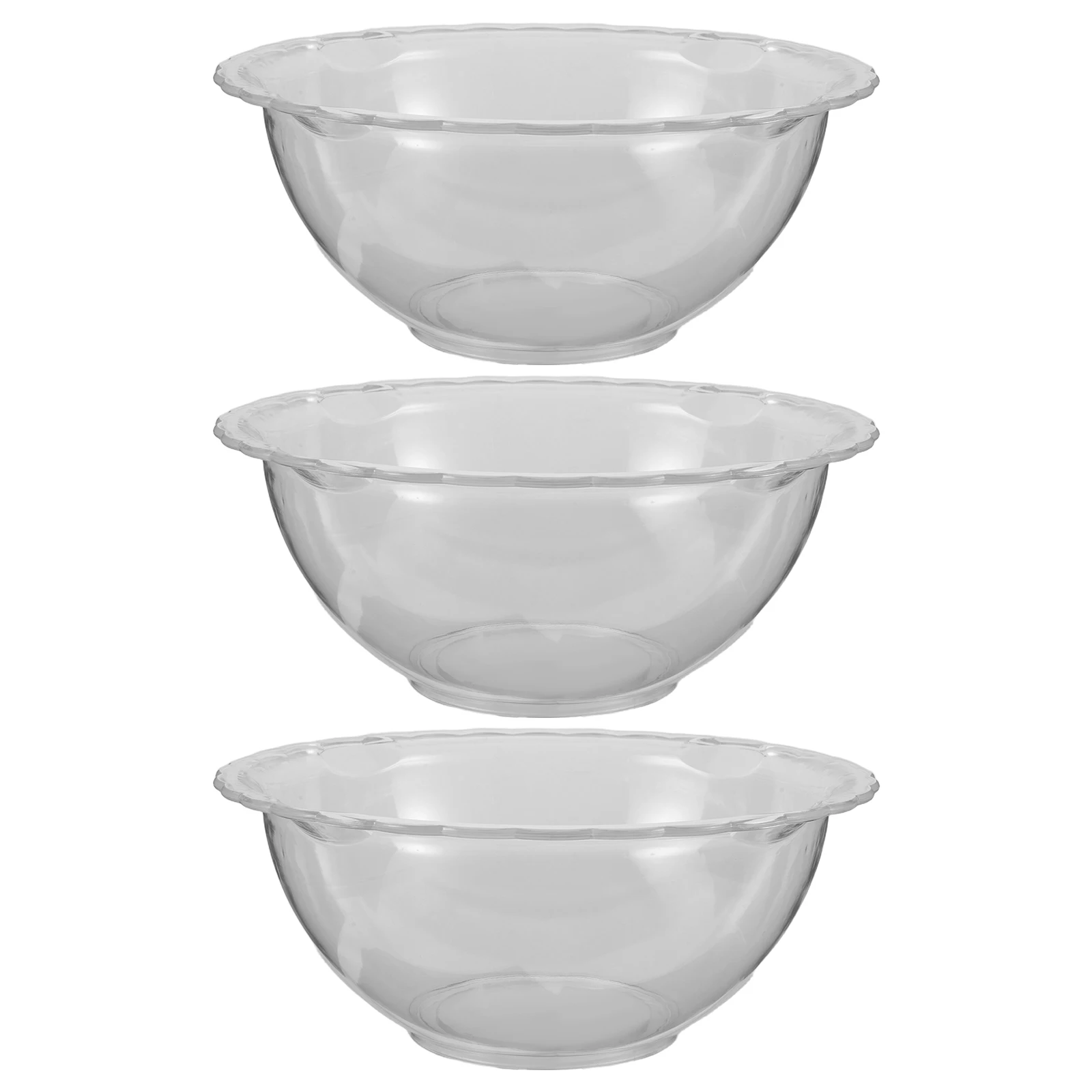 

3pcs Facial Wash Basin Transparent Korean Style Lightweight Acrylic Face Washing Tub For Home Beauty Salon Skincare Small