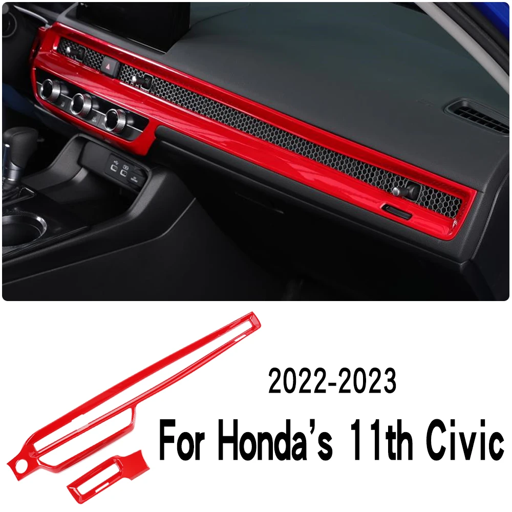 Suitable for 11th generation Honda Civic center console decoration stickers 2022-2023 Civic interior accessories.