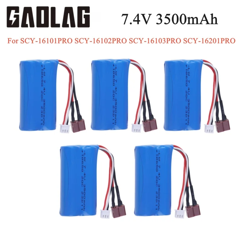 18650 7.4V 3500mAh 2S Li-ion Battery for SCY-16101 SCY-16102 SCY-16103 SCY-16201 SCY-16301 SCY-16302 SCY-16303 R/C Toy Car Parts