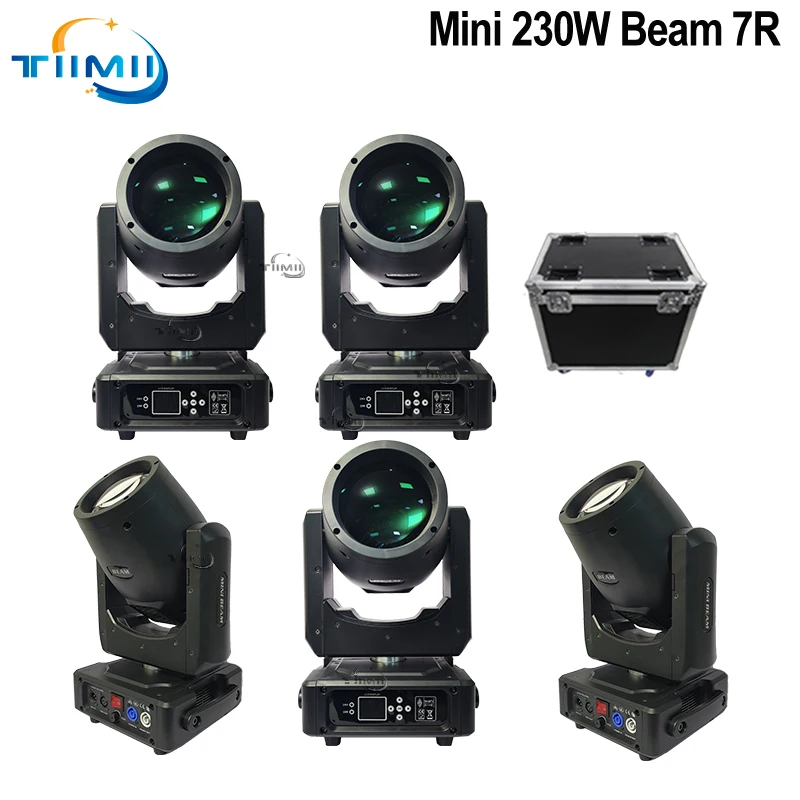 Mini 230W 7R Moving Head Beam Light Professional Stage Beam Lighting Show Disco Dj Club Light Nightclub DMX Control Flightcas